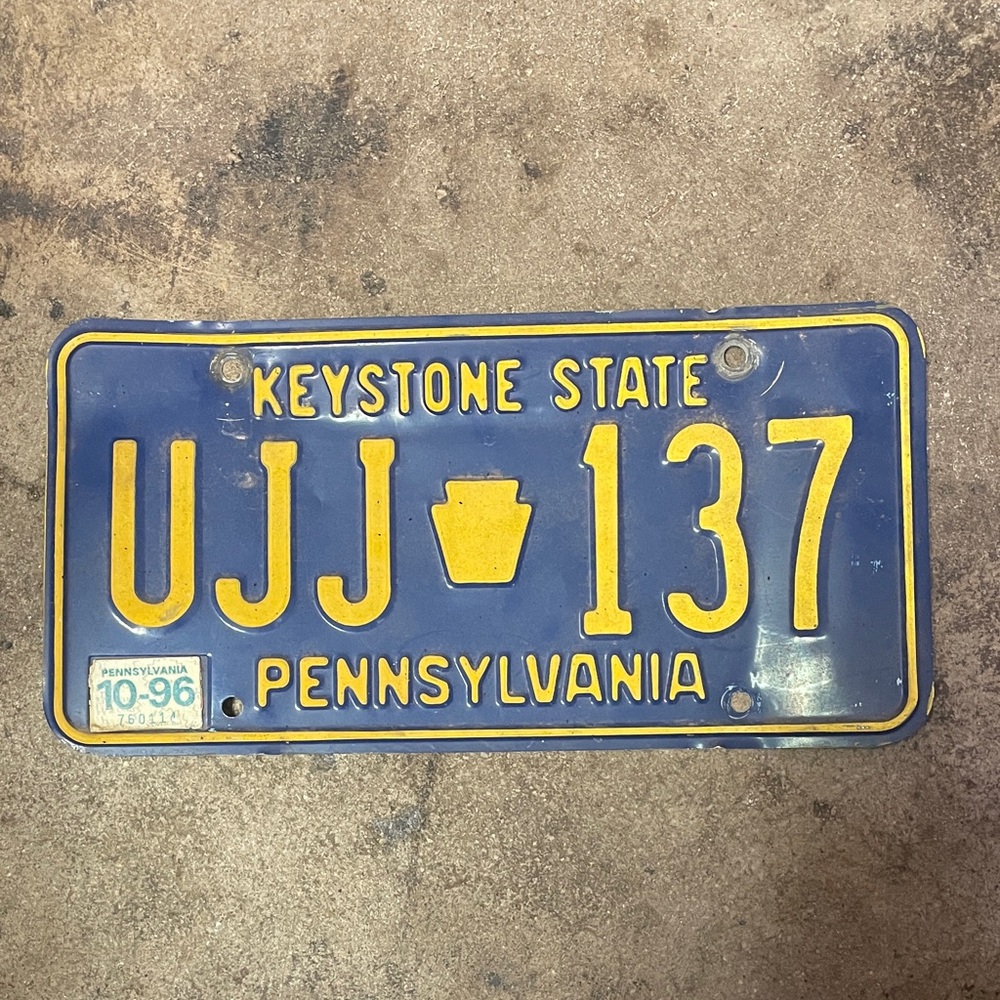 Vintage Pennsylvania License Plate